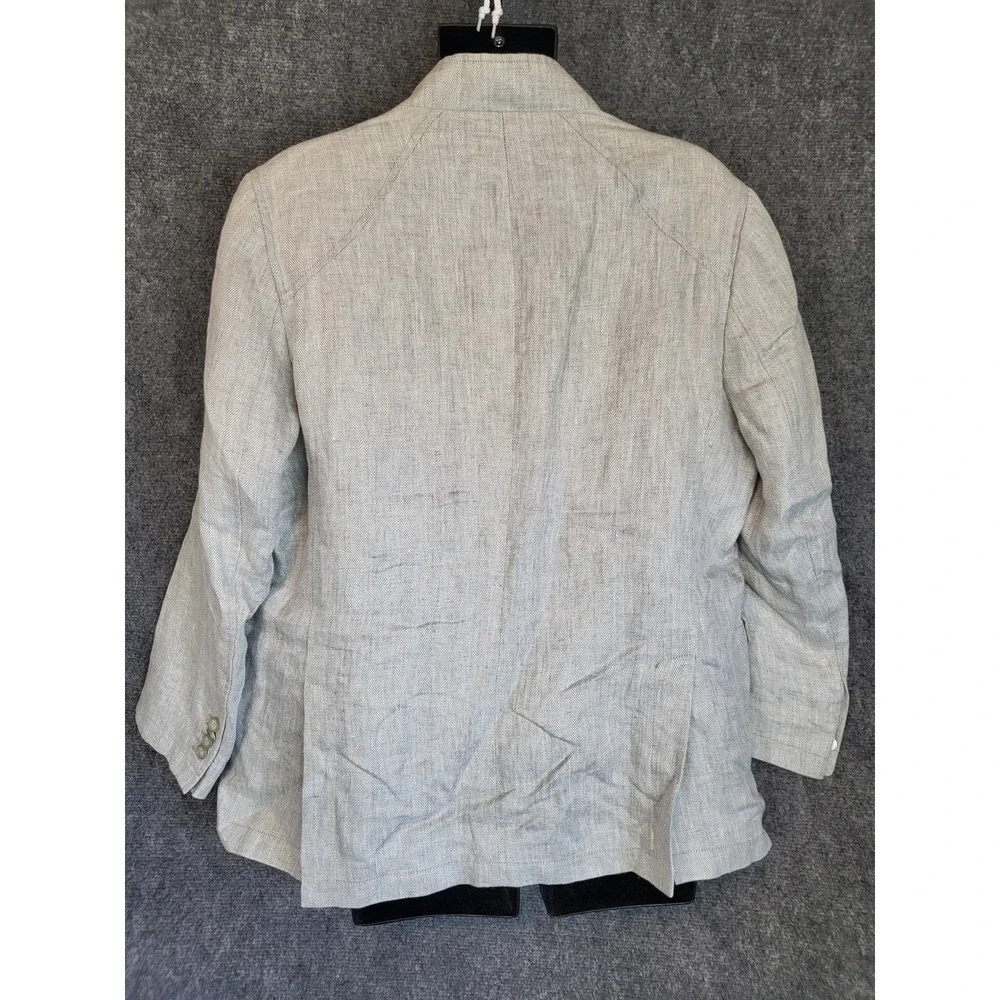Circle of Gentlemen Malloghan Blazer Slim Fit Mandarin Collar Herringbone‎ Sz 56
